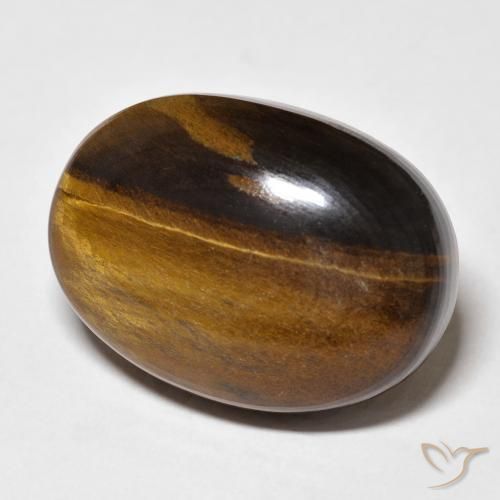 Occhio di tigre Marrone medio naturale da 26.42 ct, Ovale, Opaco