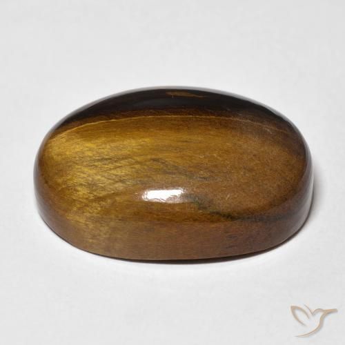 Occhio di tigre Marrone medio naturale da 26.42 ct, Ovale, Opaco