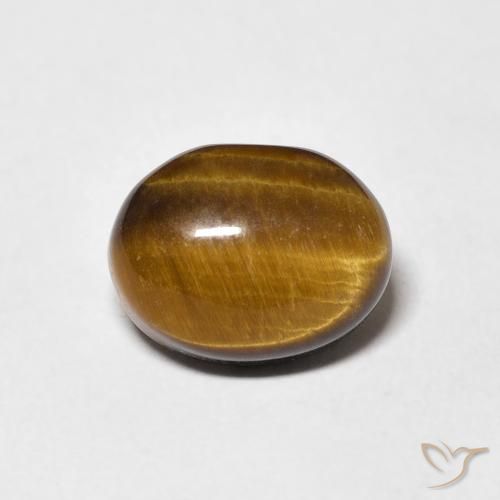 3.04ct Naturale Marrone medio Occhio di tigre, Ovale, Opaco