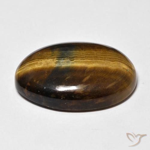 Occhio di tigre Marrone caldo naturale da 25.59 ct, Ovale, Opaco