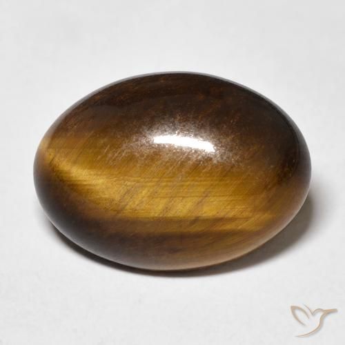 10.57ct Naturale Marrone giallastro Occhio di tigre, Ovale, Opaco