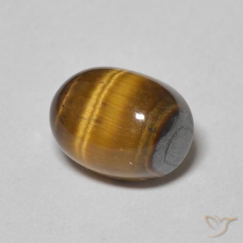 Occhio di tigre Marrone giallastro naturale da 2.15 ct, Ovale, Opaco