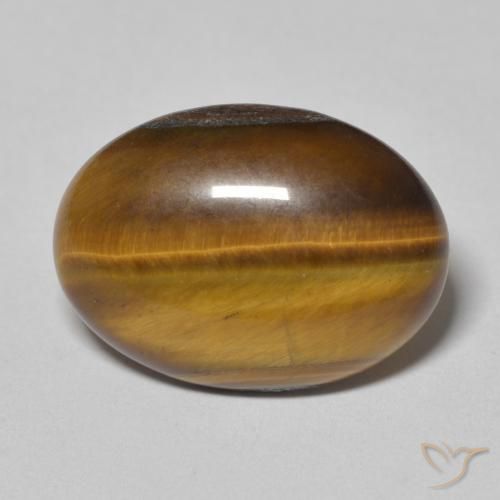 8.67ct Naturale Marrone giallastro Occhio di tigre, Ovale, Opaco