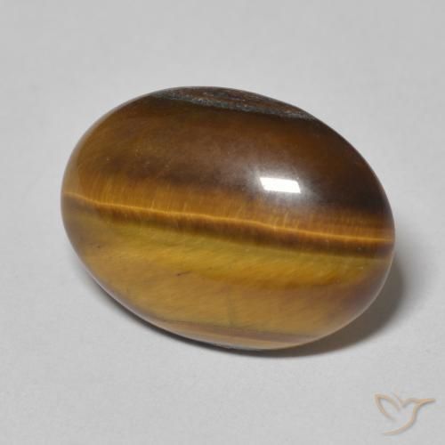 Occhio di tigre Marrone giallastro naturale da 8.67 ct, Ovale, Opaco