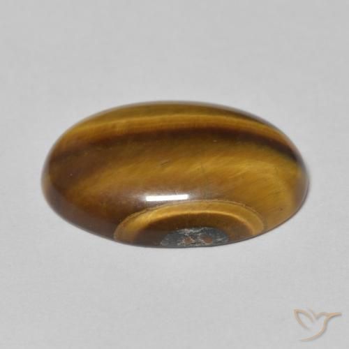 Occhio di tigre Marrone giallastro naturale da 8.67 ct, Ovale, Opaco