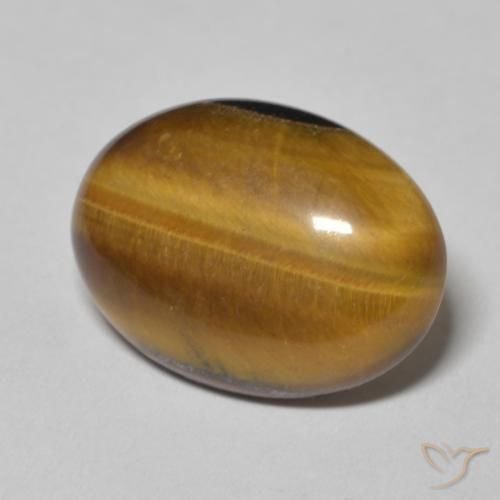 9.70ct Naturale Marrone medio Occhio di tigre, Ovale, Opaco