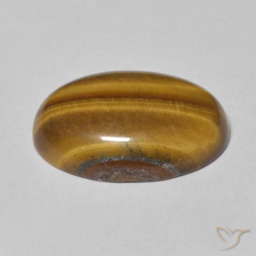Occhio di tigre Marrone medio naturale da 9.70 ct, Ovale, Opaco