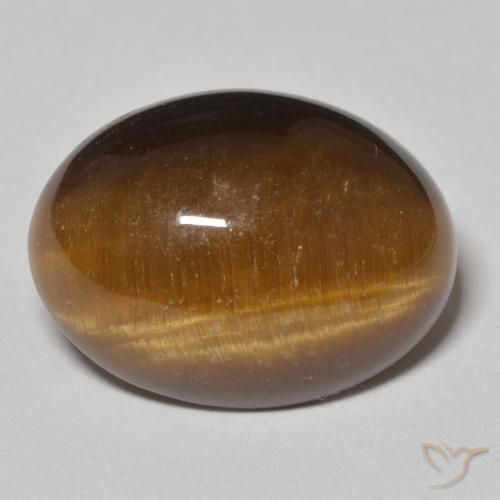 Occhio di tigre Marrone caldo naturale da 14.58 ct, Ovale, Opaco