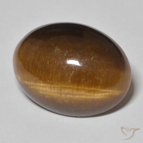 Occhio di tigre Marrone caldo naturale da 14.58 ct, Ovale, Opaco