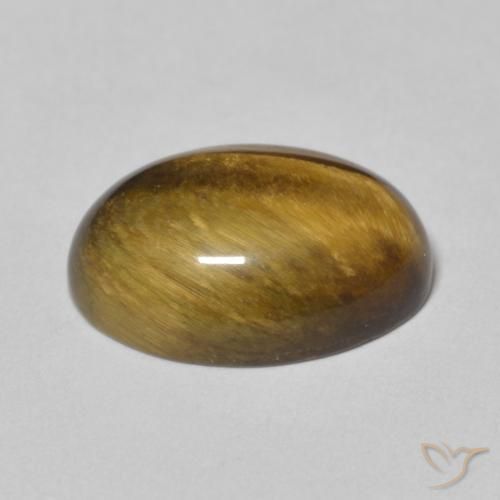 Occhio di tigre Marrone giallastro naturale da 6.16 ct, Ovale, Opaco