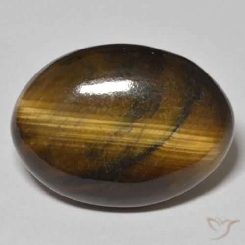 24.06ct Naturale Marrone caldo Occhio di tigre, Ovale, Opaco