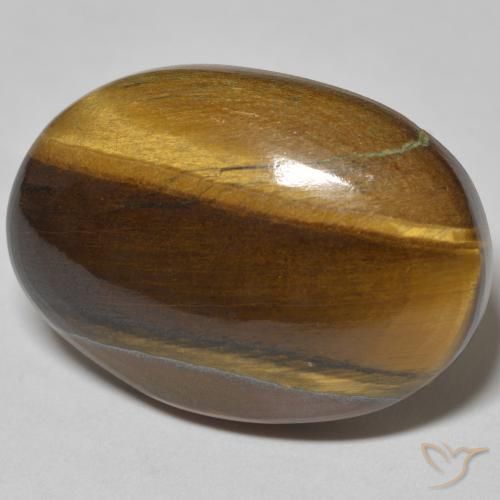 Occhio di tigre Marrone giallastro naturale da 30.36 ct, Ovale, Opaco