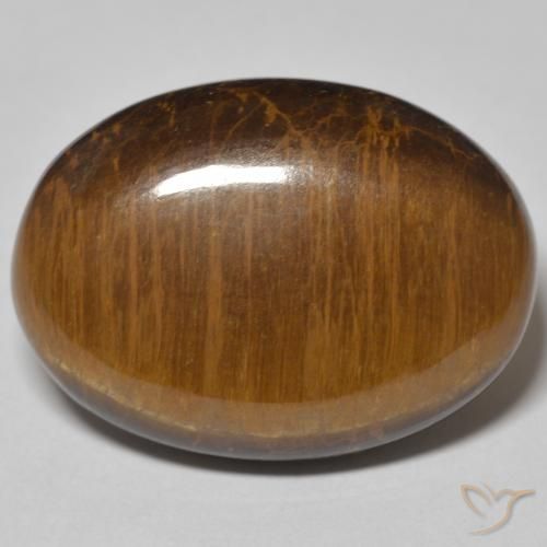 28.66ct Naturale Marrone medio Occhio di tigre, Ovale, Opaco