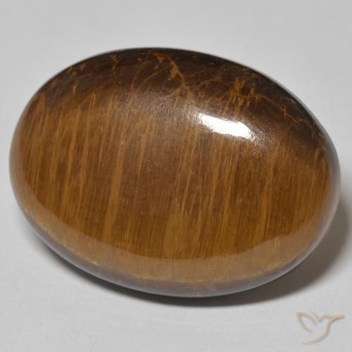 Occhio di tigre Marrone medio naturale da 28.66 ct, Ovale, Opaco