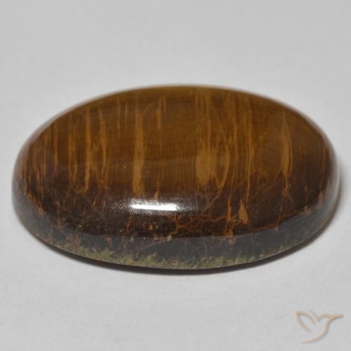 Occhio di tigre Marrone medio naturale da 28.66 ct, Ovale, Opaco