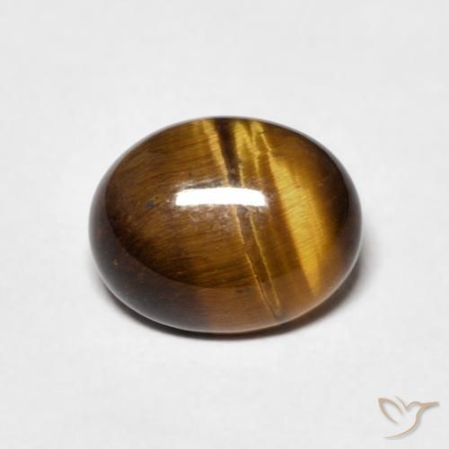 1.72ct Naturale Marrone dorato Occhio di tigre, Ovale, Opaco