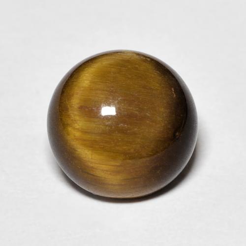 Occhio di tigre Marrone caldo naturale da 4.17 ct, Rotondo, Opaco