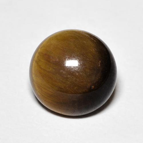 Occhio di tigre Marrone caldo naturale da 4.17 ct, Rotondo, Opaco