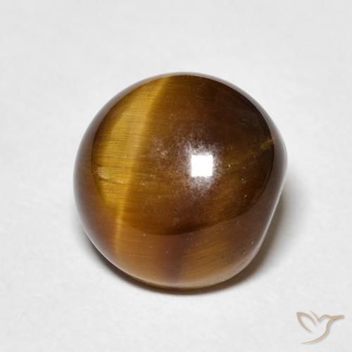 Occhio di tigre Marrone medio naturale da 4.24 ct, Rotondo, Opaco