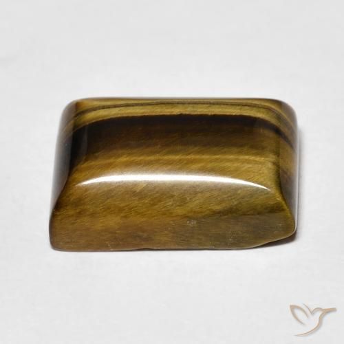 Occhio di tigre Marrone dorato naturale da 8.50 ct, Taglio a baguette, Opaco