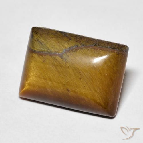 Occhio di tigre Marrone dorato naturale da 6.62 ct, Taglio a baguette, Opaco