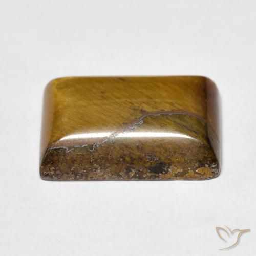 Occhio di tigre Marrone dorato naturale da 6.62 ct, Taglio a baguette, Opaco