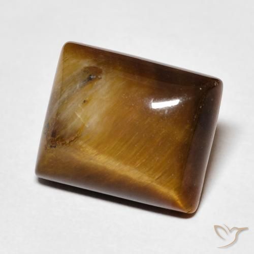 Occhio di tigre Marrone dorato naturale da 6.12 ct, Taglio a baguette, Opaco