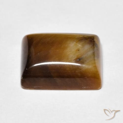 Occhio di tigre Marrone dorato naturale da 6.12 ct, Taglio a baguette, Opaco