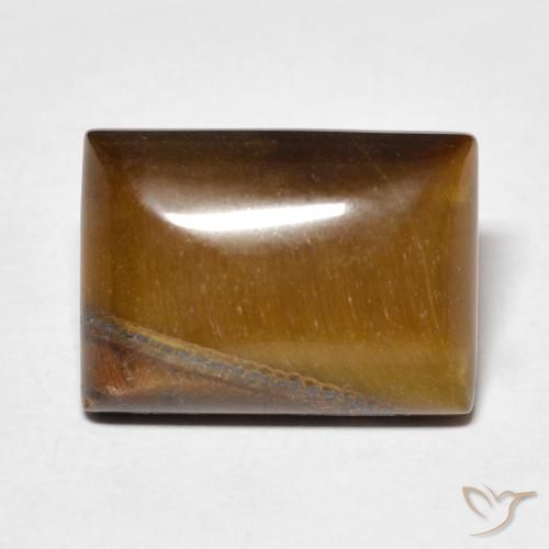 7.35ct Naturale Marrone caldo Occhio di tigre, Taglio a baguette, Opaco