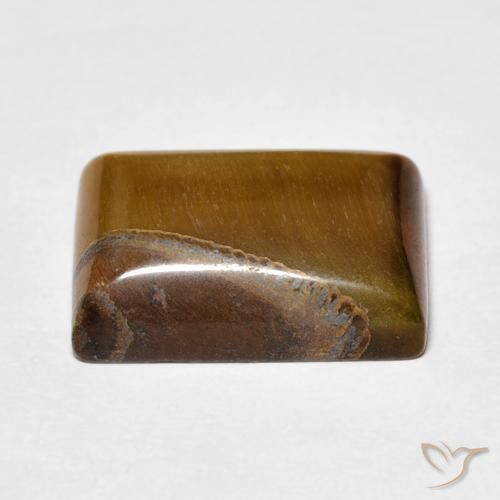 Occhio di tigre Marrone caldo naturale da 7.35 ct, Taglio a baguette, Opaco
