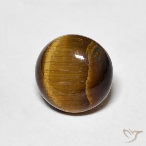 Occhio di tigre Marrone medio naturale da 1.71 ct, Rotondo, Opaco