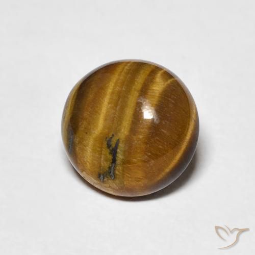 Occhio di tigre Marrone dorato naturale da 1.87 ct, Rotondo, Opaco