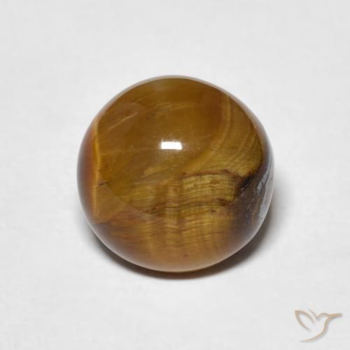 2.13ct Naturale Marrone medio Occhio di tigre, Rotondo, Opaco