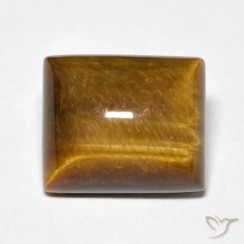 6.70ct Naturale Marrone caldo Occhio di tigre, Taglio a baguette, Opaco