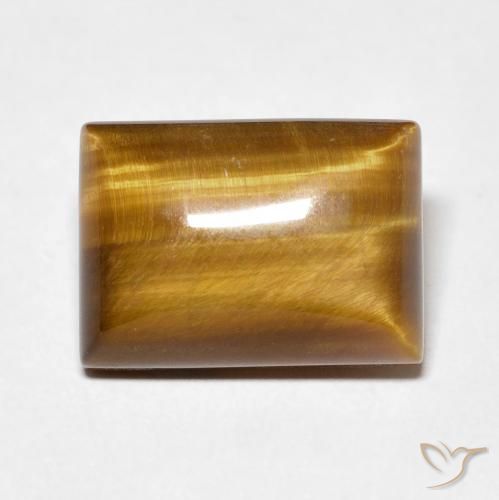 8.08ct Naturale Marrone caldo Occhio di tigre, Taglio a baguette, Opaco