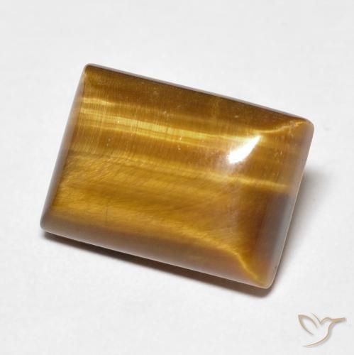 Occhio di tigre Marrone caldo naturale da 8.08 ct, Taglio a baguette, Opaco
