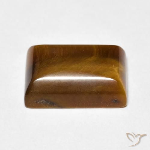 Occhio di tigre Marrone caldo naturale da 8.08 ct, Taglio a baguette, Opaco