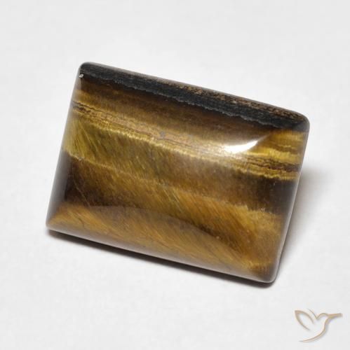 Occhio di tigre Marrone medio naturale da 7.83 ct, Taglio a baguette, Opaco