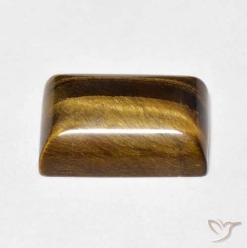 Occhio di tigre Marrone medio naturale da 7.83 ct, Taglio a baguette, Opaco