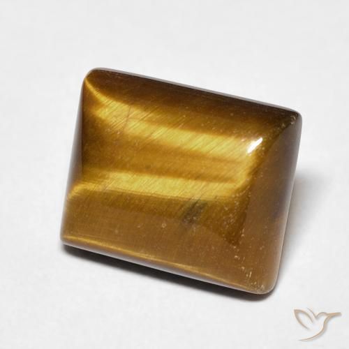 Occhio di tigre Marrone giallastro naturale da 5.82 ct, Taglio a baguette, Opaco