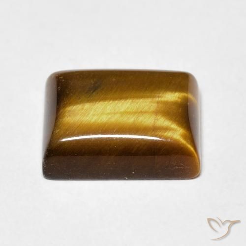 Occhio di tigre Marrone giallastro naturale da 5.82 ct, Taglio a baguette, Opaco