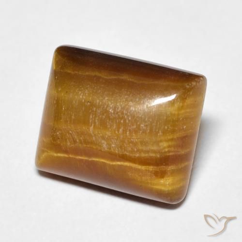 Occhio di tigre Marrone dorato naturale da 5.95 ct, Taglio a baguette, Opaco