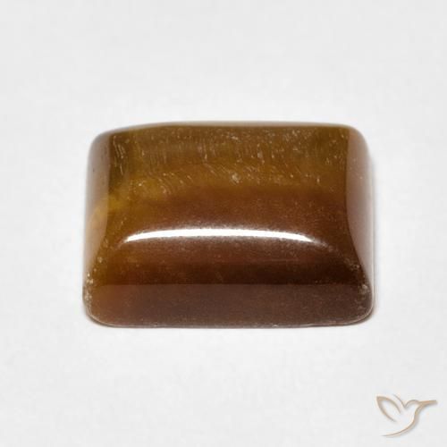 Occhio di tigre Marrone dorato naturale da 5.95 ct, Taglio a baguette, Opaco