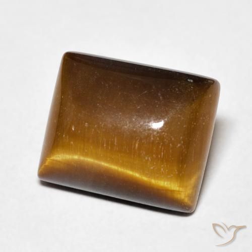 Occhio di tigre Marrone medio naturale da 6.17 ct, Taglio a baguette, Opaco