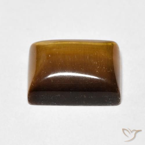 Occhio di tigre Marrone medio naturale da 6.17 ct, Taglio a baguette, Opaco