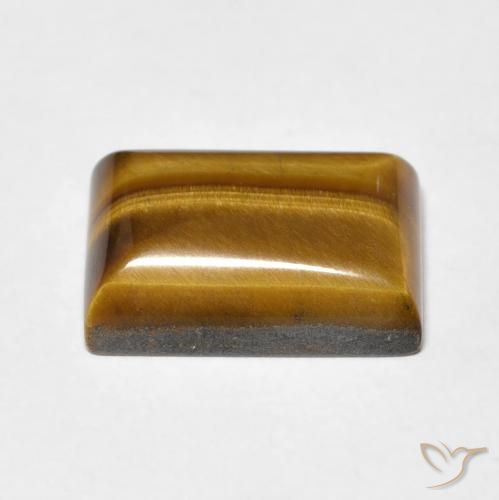 Occhio di tigre Marrone caldo naturale da 7.28 ct, Taglio a baguette, Opaco