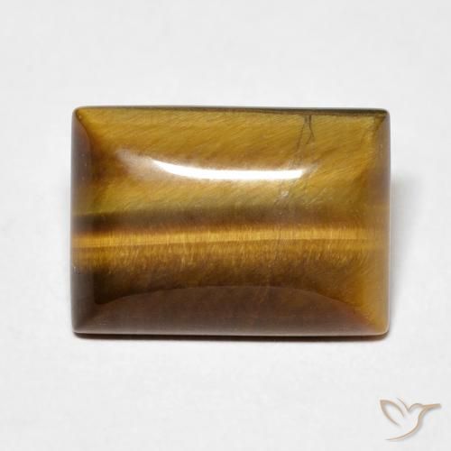 Occhio di tigre Marrone caldo naturale da 6.17 ct, Taglio a baguette, Opaco