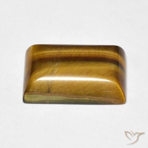 Occhio di tigre Marrone caldo naturale da 6.17 ct, Taglio a baguette, Opaco