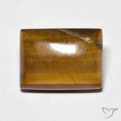 8.52ct Naturale Marrone dorato Occhio di tigre, Taglio a baguette, Opaco