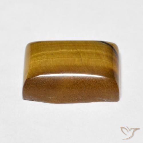 Occhio di tigre Marrone dorato naturale da 8.52 ct, Taglio a baguette, Opaco